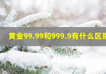 黄金99.99和999.9有什么区别