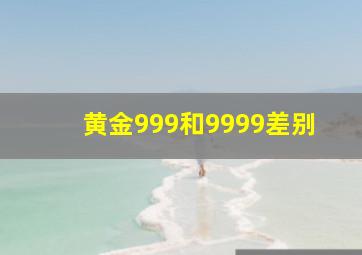 黄金999和9999差别