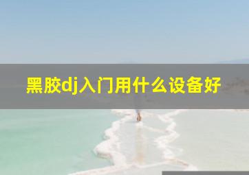 黑胶dj入门用什么设备好