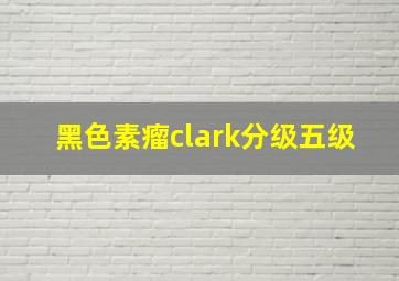 黑色素瘤clark分级五级