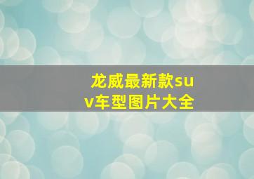 龙威最新款suv车型图片大全