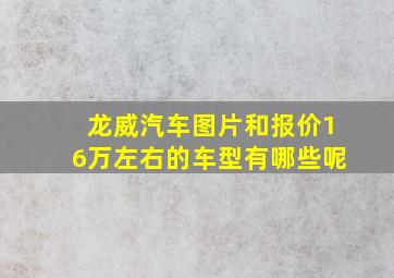 龙威汽车图片和报价16万左右的车型有哪些呢