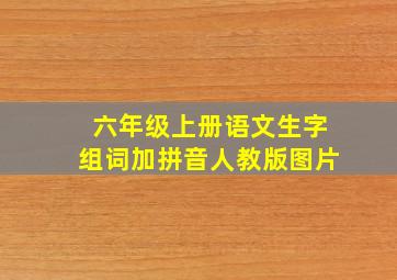 六年级上册语文生字组词加拼音人教版图片